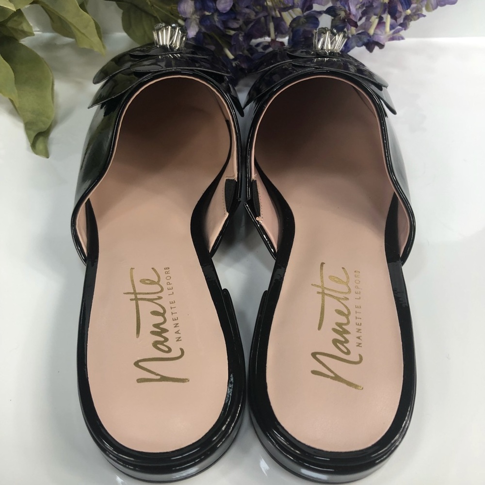 Nanette Lenore Black Alexandra Mules 7.5 - Picture 4 of 8